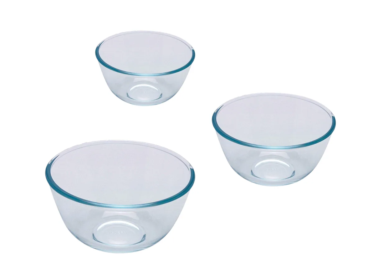 Набір мисок Pyrex боросилікатне скло 0.7 л 1.1 л 2.3 л