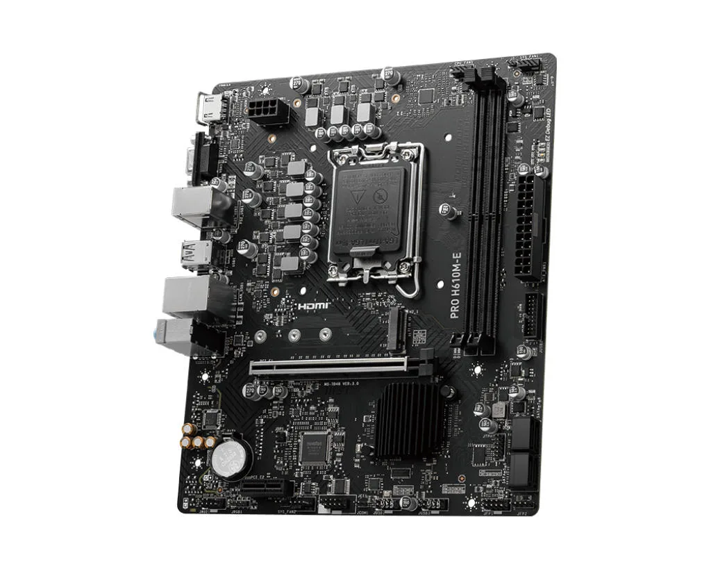 Материнcька плата MSI PRO H610M-E s1700 H610 2xDDR5 M.2 HDMI D-Sub mATX