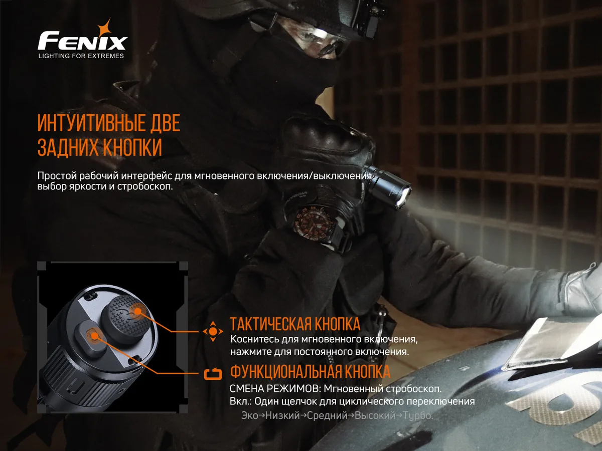 Ліхтар ручний Fenix алюмінієвий 152х34х25,4 мм білий
