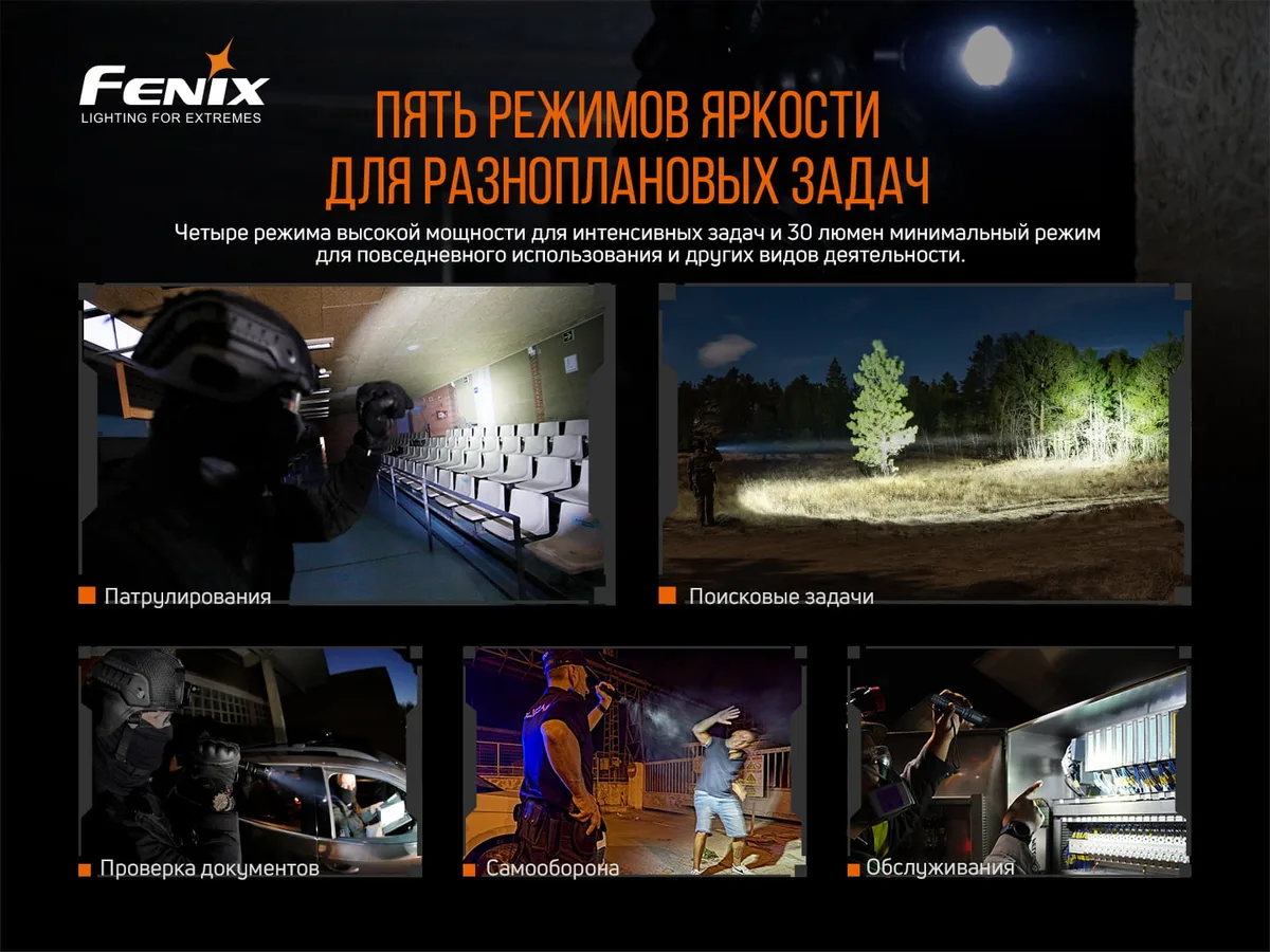 Ліхтар ручний Fenix алюмінієвий 152х34х25,4 мм білий