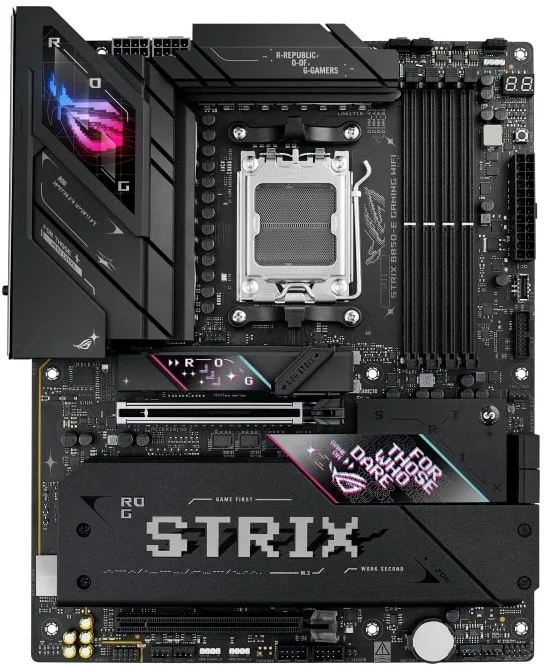 Материнcька плата ASUS ROG STRIX B850-E GAMING WIFI sAM5 B850 4xDDR5 M.2 HDMI DP USB Type-C Wi-Fi BT ATX