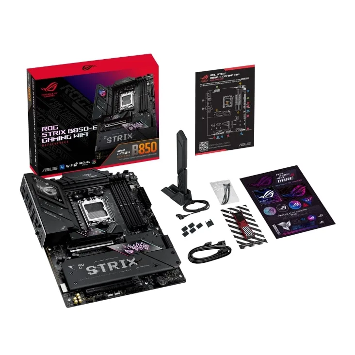 Материнcька плата ASUS ROG STRIX B850-E GAMING WIFI sAM5 B850 4xDDR5 M.2 HDMI DP USB Type-C Wi-Fi BT ATX