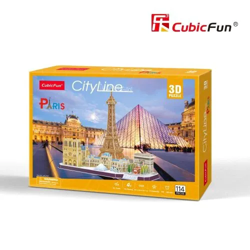 Тривимірна головоломка-конструктор City Line Paris CubicFun 3D пазл для дітей та дорослих.