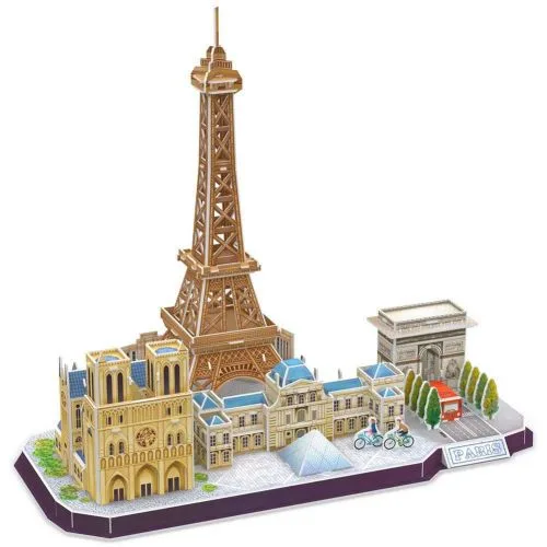 Тривимірна головоломка-конструктор City Line Paris CubicFun 3D пазл для дітей та дорослих.