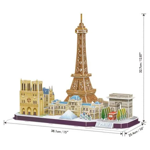 Тривимірна головоломка-конструктор City Line Paris CubicFun 3D пазл для дітей та дорослих.