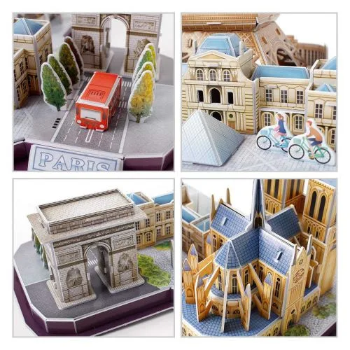 Тривимірна головоломка-конструктор City Line Paris CubicFun 3D пазл для дітей та дорослих.