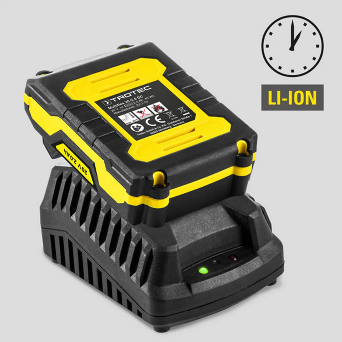 Перфоратор акумуляторний Trotec 20V 2Аг 1,6 кг Жовтий