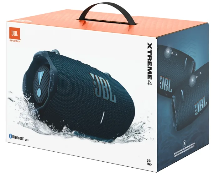 Портативна акустика JBL синя 2 динаміки 50 Вт 29,7х14,9х14,1 см