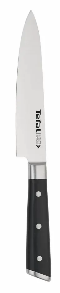 Набір кухонних ножів Tefal Ice Force, 2 предмети, з нержавіючої сталі, пластикові рукоятки, чорного кольору.
