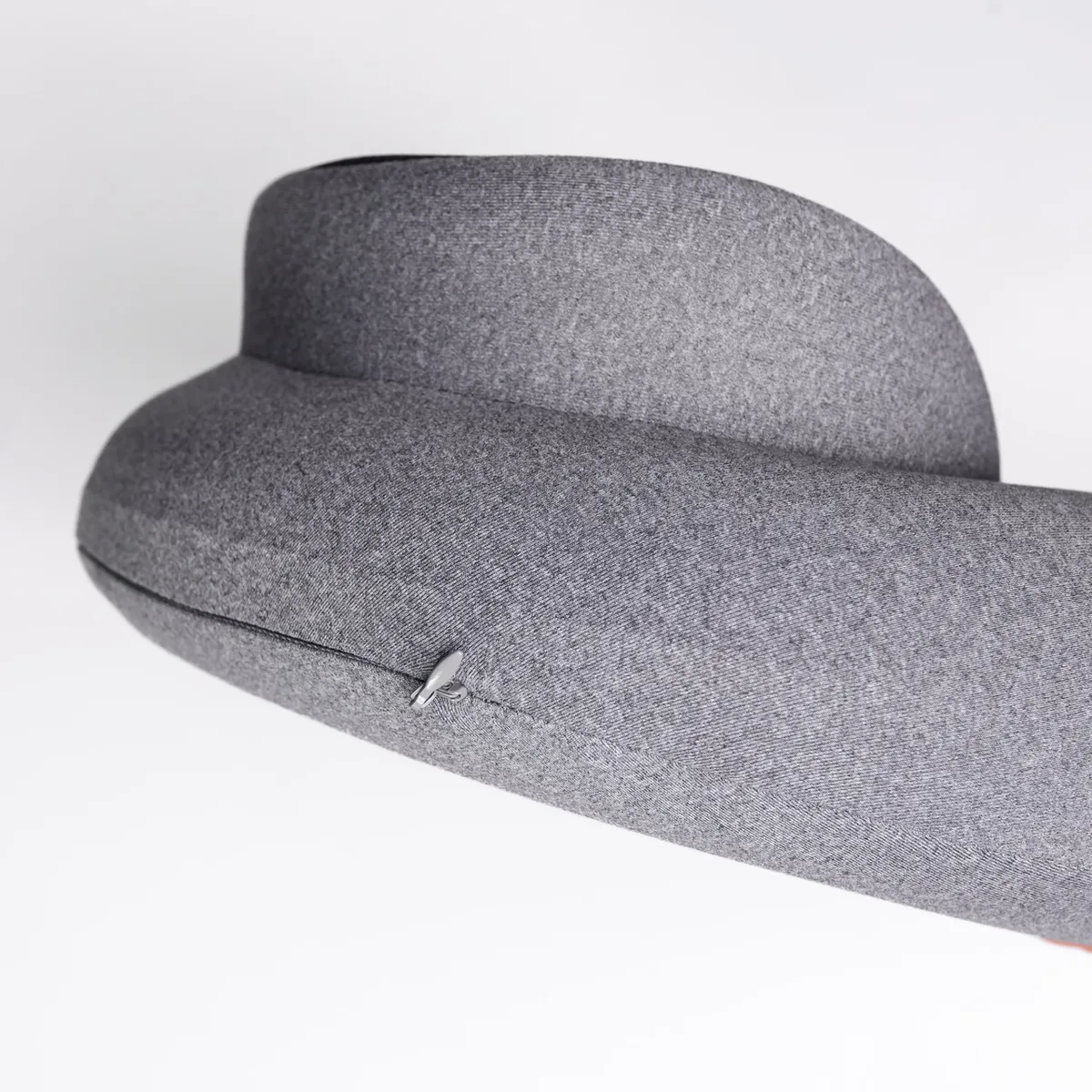 Подушка для шиї надувна гібридна Memory Foam 31х30х12 5 см сірий