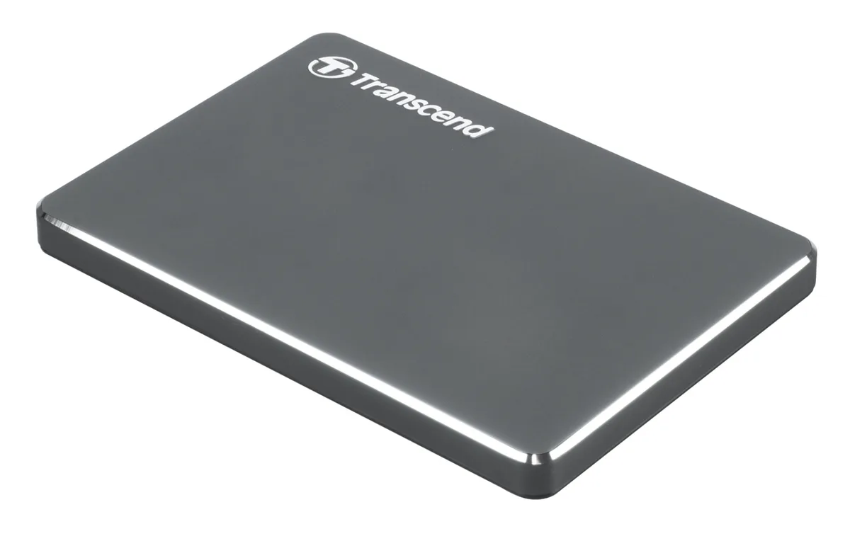 HDD накопичувач Transcend портативний 2TB алюміній 2.5" сірий