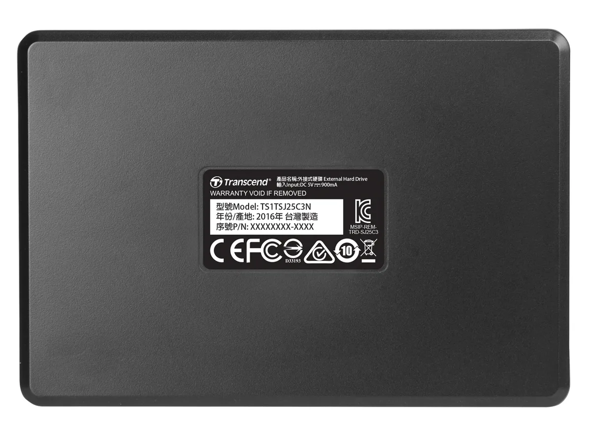 HDD накопичувач Transcend портативний 2TB алюміній 2.5" сірий