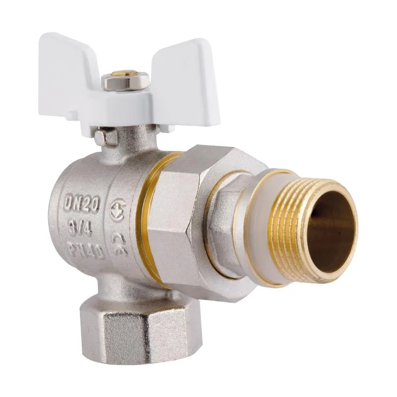 Кран шаровый угловой 3/4" с антипротечкой латунный Thermo Alliance Standart