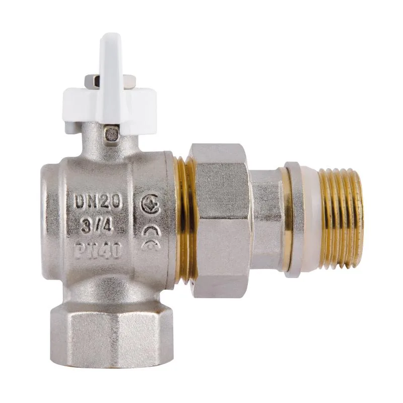 Кран шаровый угловой 3/4" с антипротечкой латунный Thermo Alliance Standart
