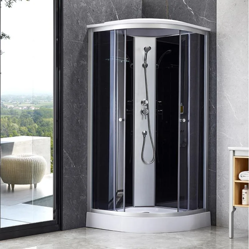Душовий бокс Lidz Tani SB90x90.SAT.LOW.GR тоноване скло 4 мм 90x90 см чорний