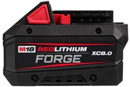Акумулятор Milwaukee Redlithium Forge 18В 8Аг для електроінструментів швидка зарядка тривала робота