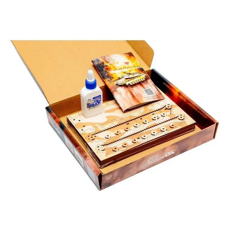 Дерев'яний 3D конструктор PuzzleOK 28х11х10 см 187 деталей кольоровий