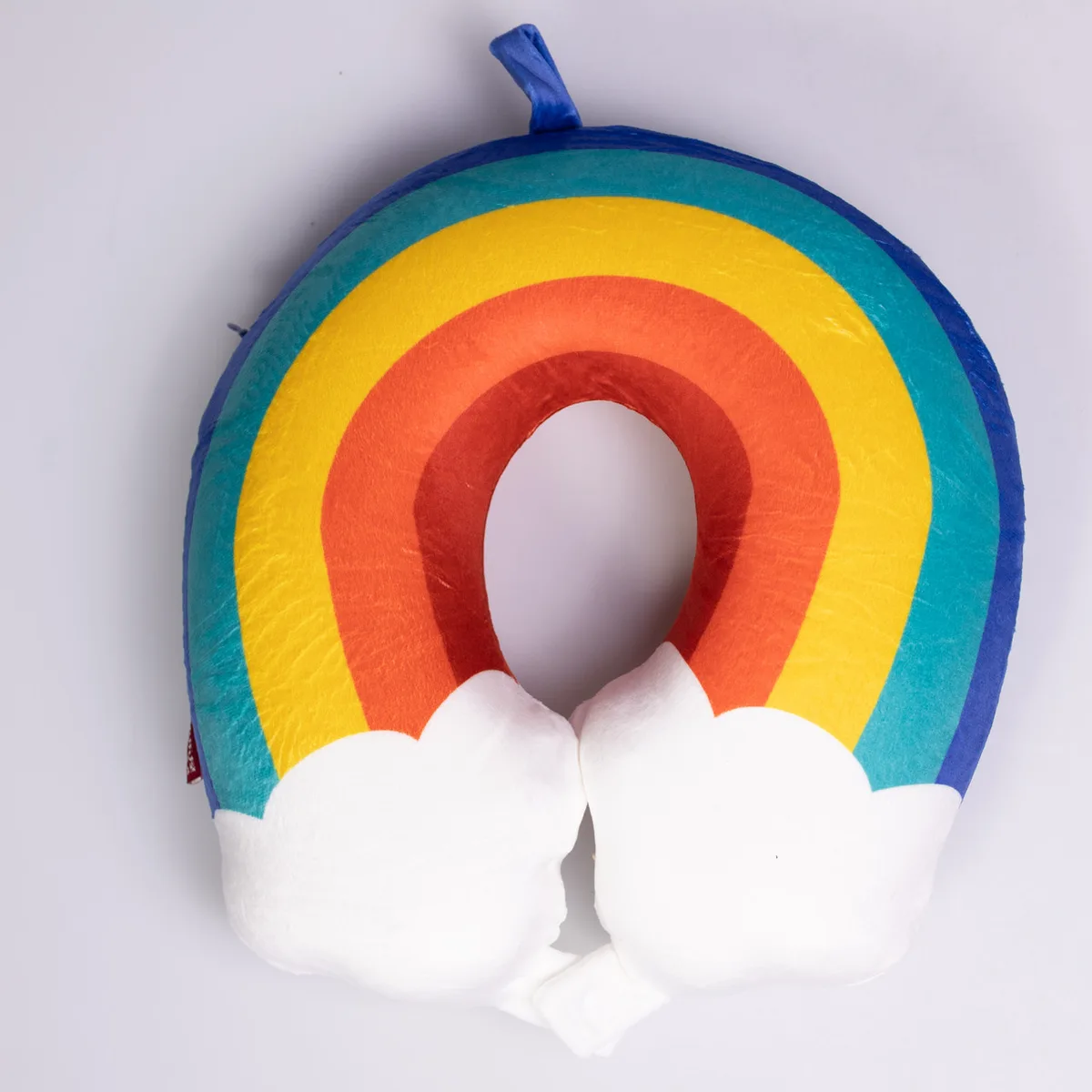 Подушка для шиї Rainbow U-подібна Memory Foam 30х30 см Синя