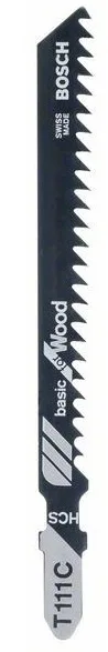 Пильное полотно для электролобзика Bosch Professional по дереву T111C, 5 шт.