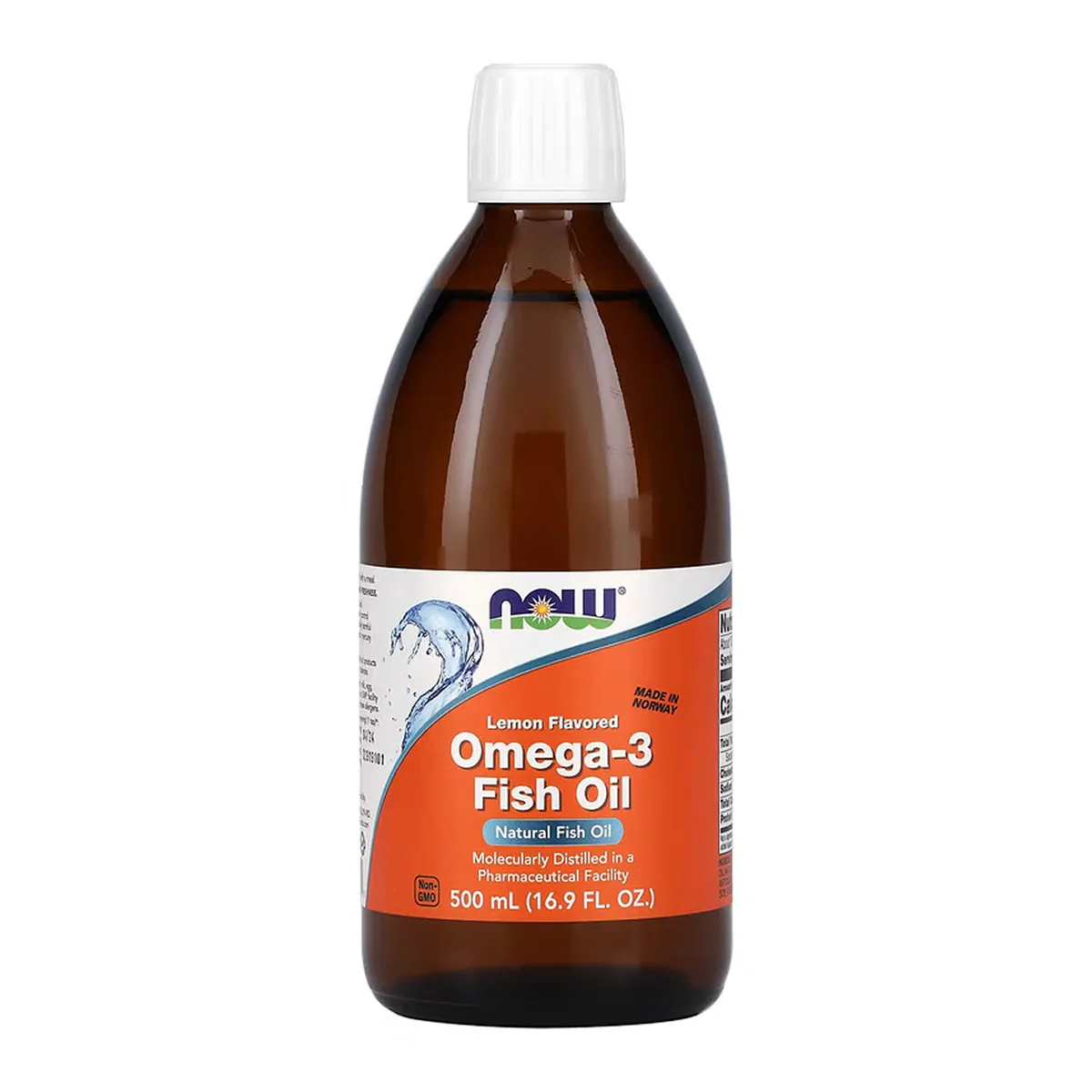 Риб'ячий жир Omega-3 рідкий Now Foods 500 мл лимонний смак без ГМО