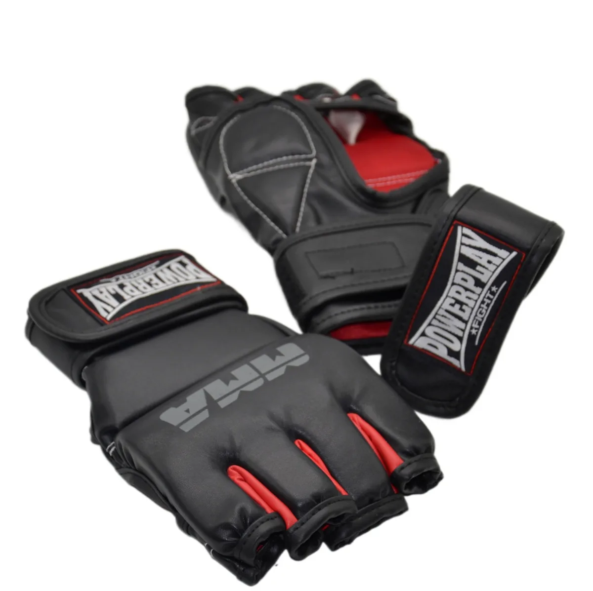 Рукавиці для MMA Active Point штучна шкіра L/XL чорні червоні
