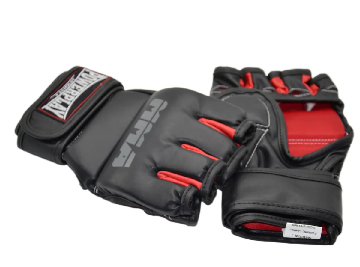 Рукавиці для MMA Active Point штучна шкіра L/XL чорні червоні