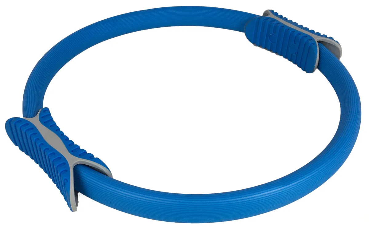 Кільце для пілатесу EasyFit поліпропілен EVA 38 см синє
