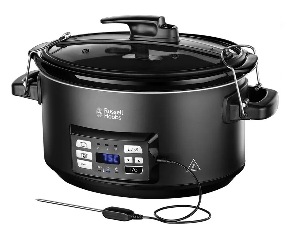 Мультиварка Russell Hobbs Sous Vide, 350Вт, 6.5л чаша, електронне управління, 2 термометри, вакуумний упаковщик, нержавіюча сталь.