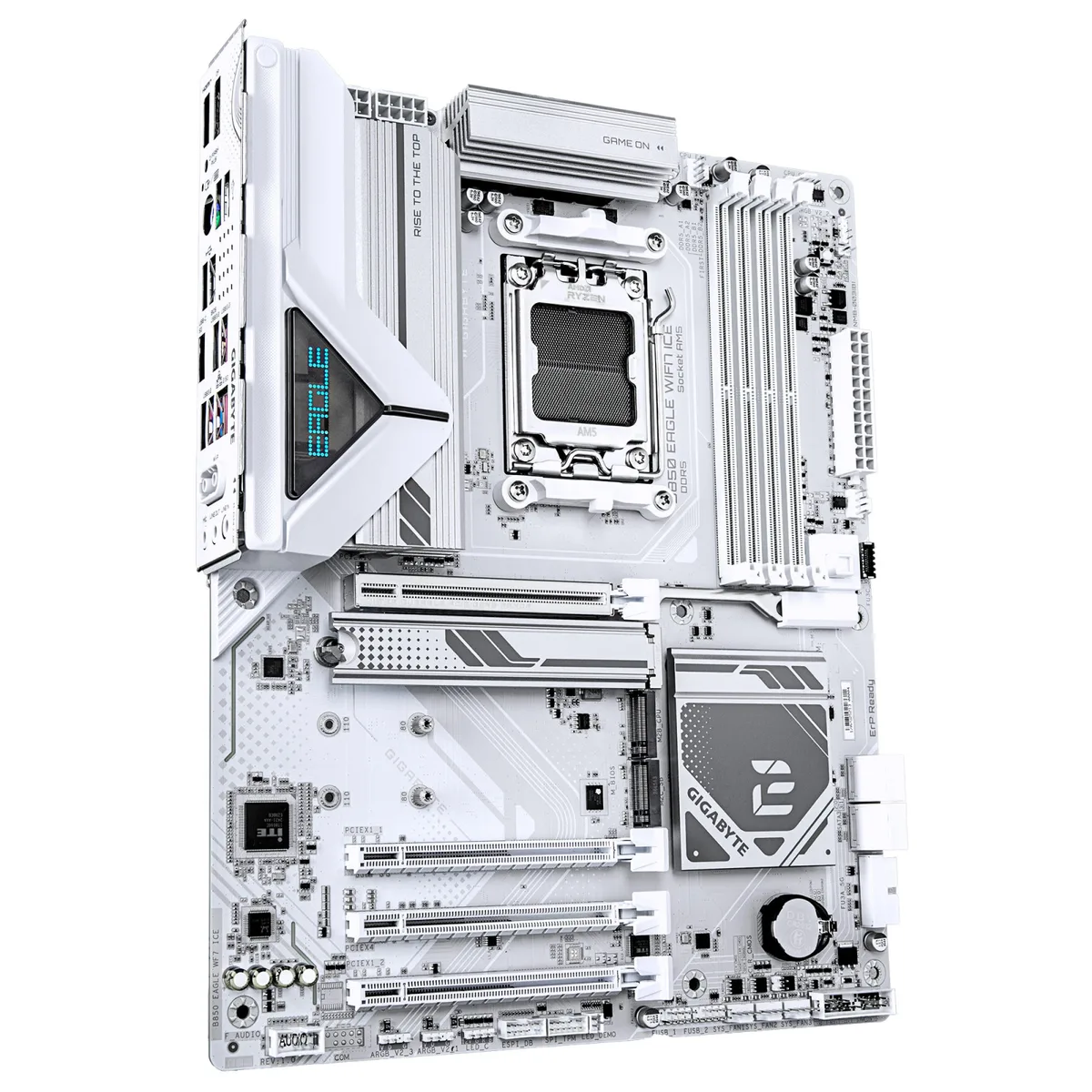 Материнська плата GIGABYTE B850 EAGLE WF7 ICE sAM5 B850 4xDDR5 M.2 HDMI DP Wi-Fi BT ATX білий