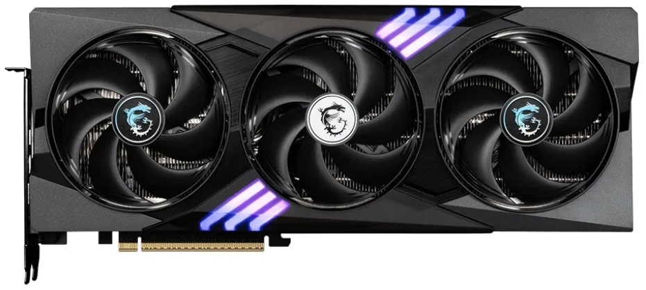 Відеокарта MSI 12GB GDDR7 GAMING TRIO активне охолодження 3 вентилятори