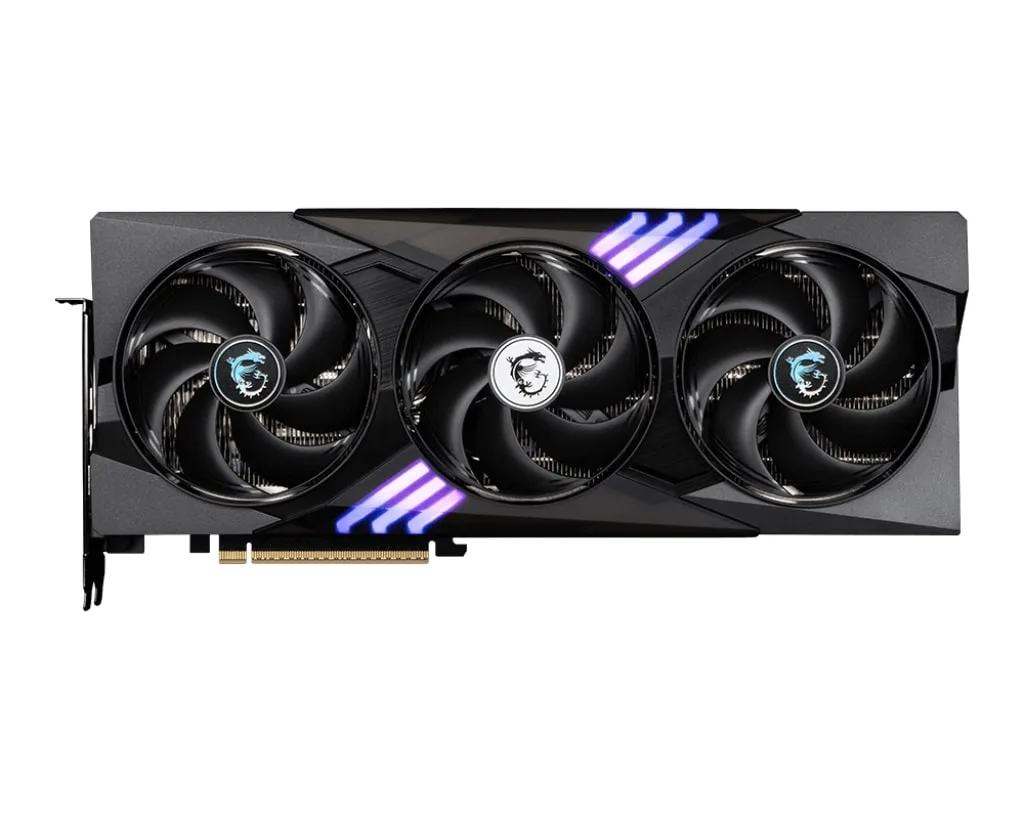 Відеокарта MSI 12GB GDDR7 GAMING TRIO активне охолодження 3 вентилятори