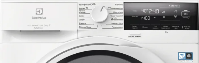 Стиральная машина Electrolux инверторная 9кг 1400 об/мин белая SensiCare