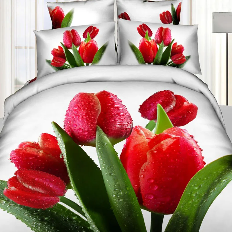 Постільна білизна Love You Сатин 3D Полуторна Білий