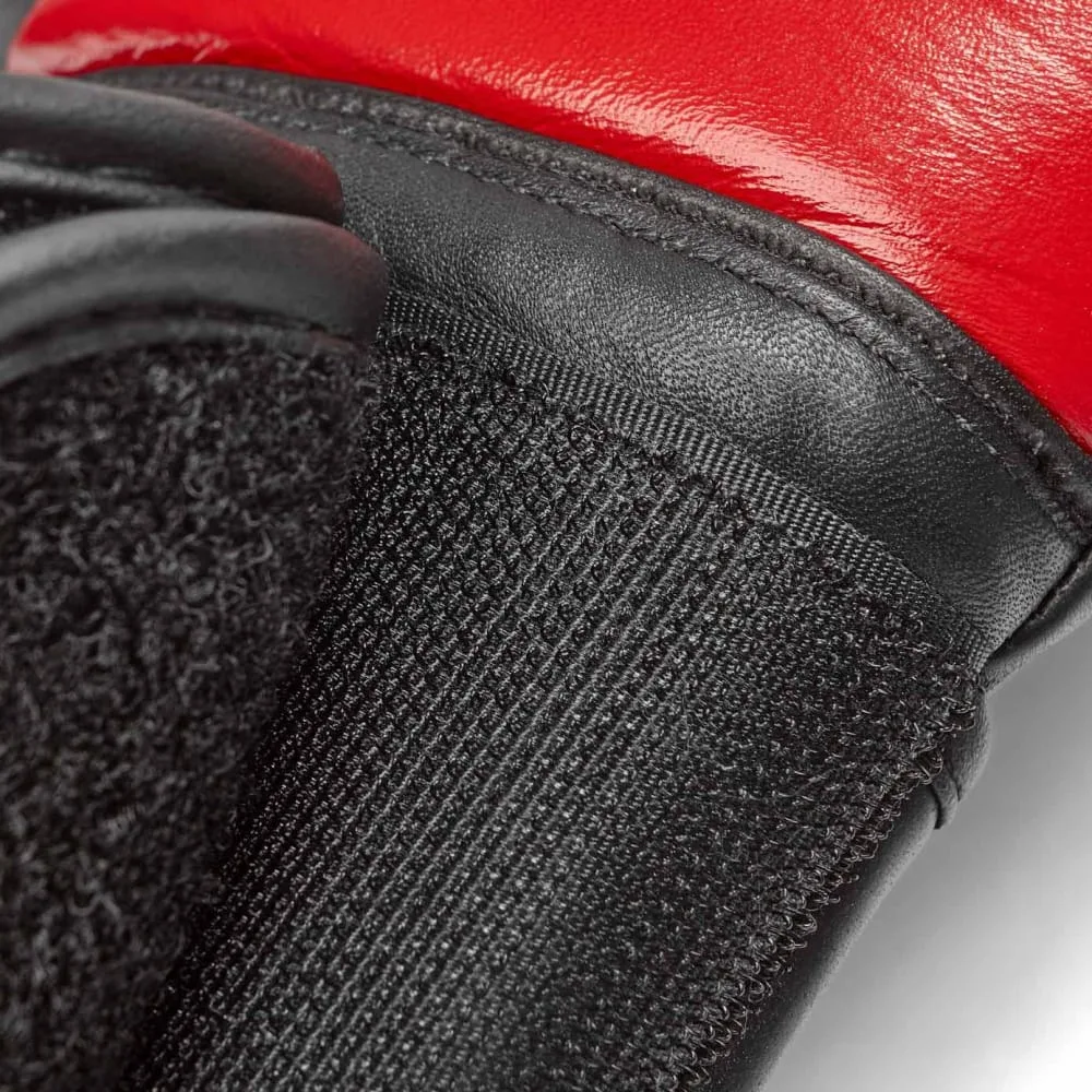 Боксерські рукавиці Reebok шкіра 10 унцій чорні червоні