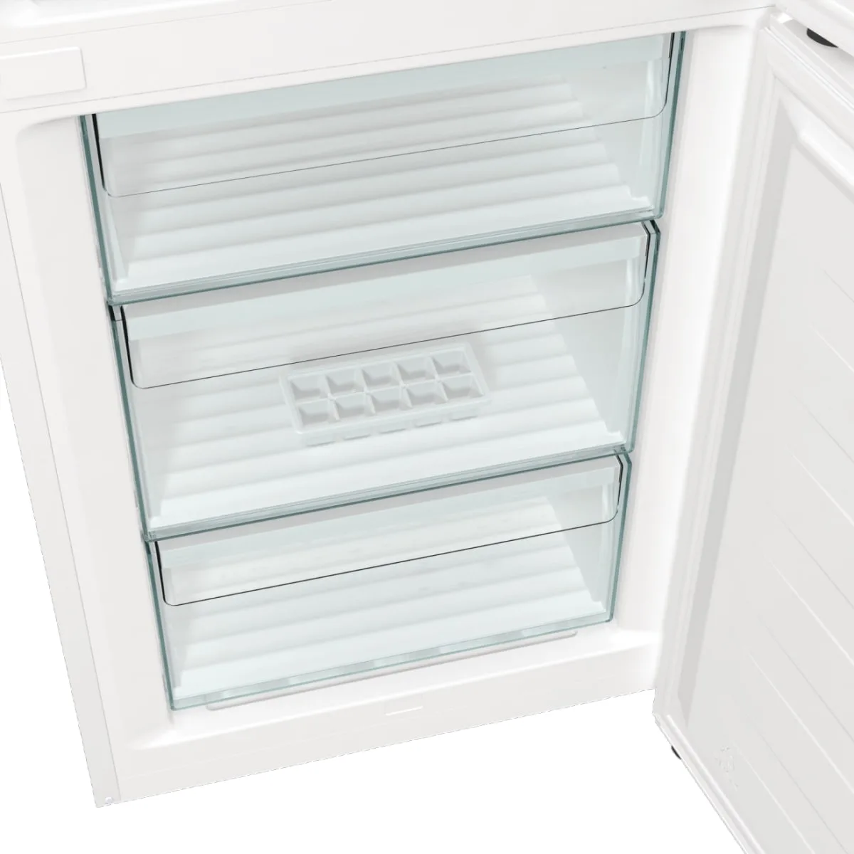 Холодильник Gorenje з нижньою морозильною камерою 2 двері NoFrost Plus для дому білий 331 л 38 дБ