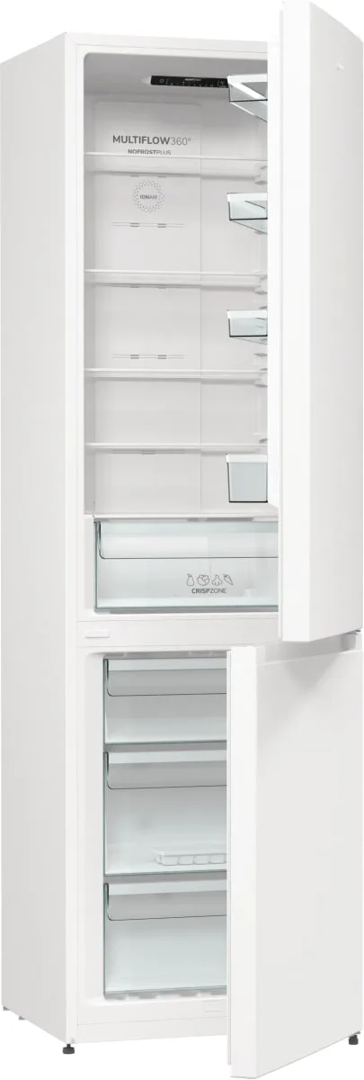 Холодильник Gorenje з нижньою морозильною камерою 2 двері NoFrost Plus для дому білий 331 л 38 дБ
