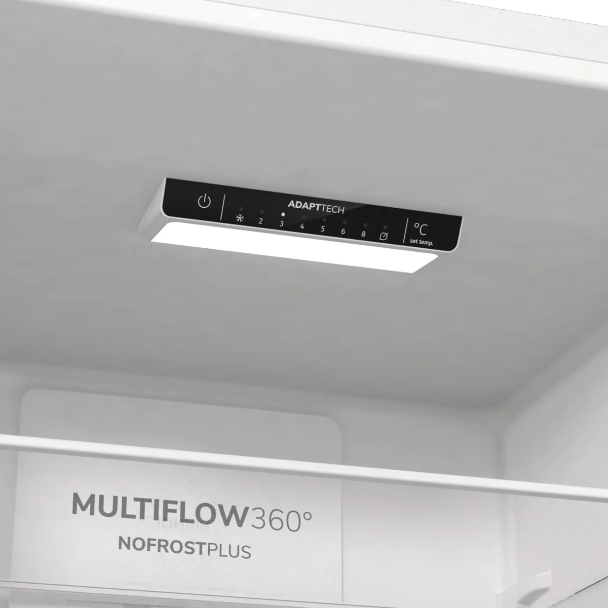 Холодильник Gorenje з нижньою морозильною камерою 2 двері NoFrost Plus для дому білий 331 л 38 дБ