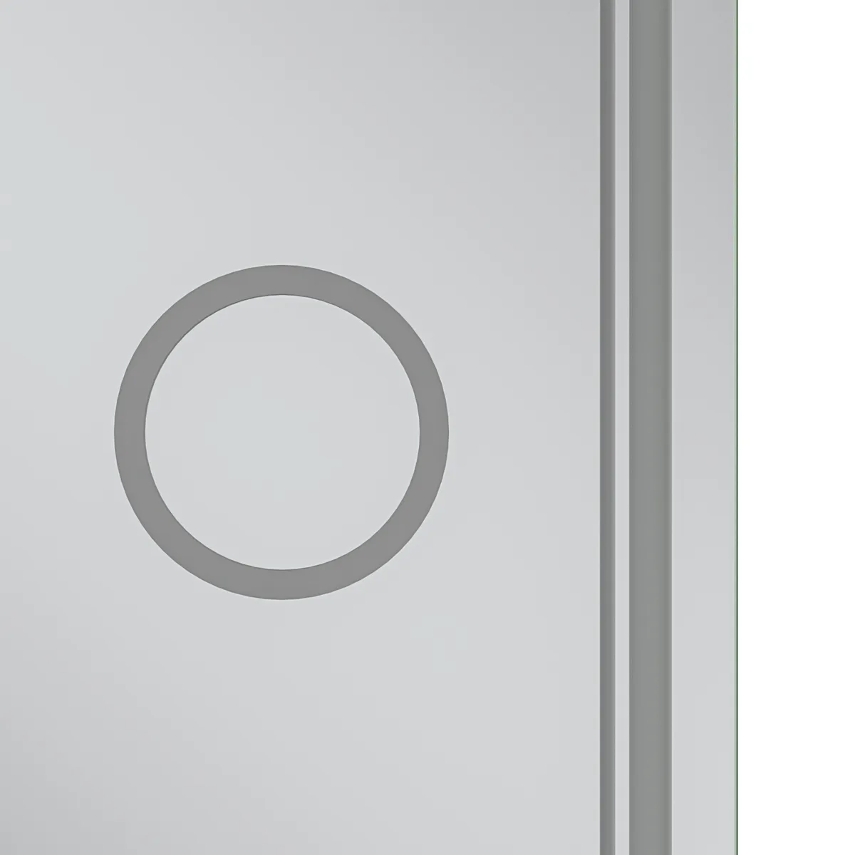 Дзеркало настінне QUADRO 100x80 см Безмідне Скло 5 мм з LED Touch Біле