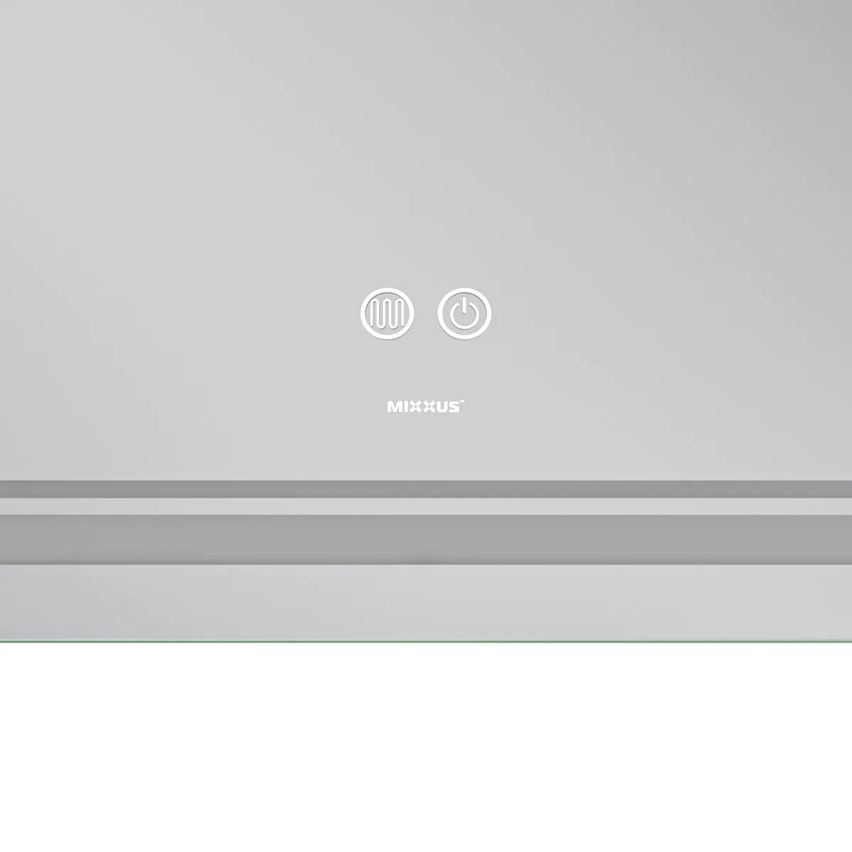 Дзеркало настінне QUADRO 100x80 см Безмідне Скло 5 мм з LED Touch Біле