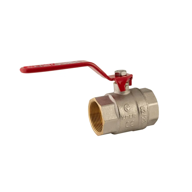 Кран шаровый Koer латунь 1 1/2" стальной никелированный