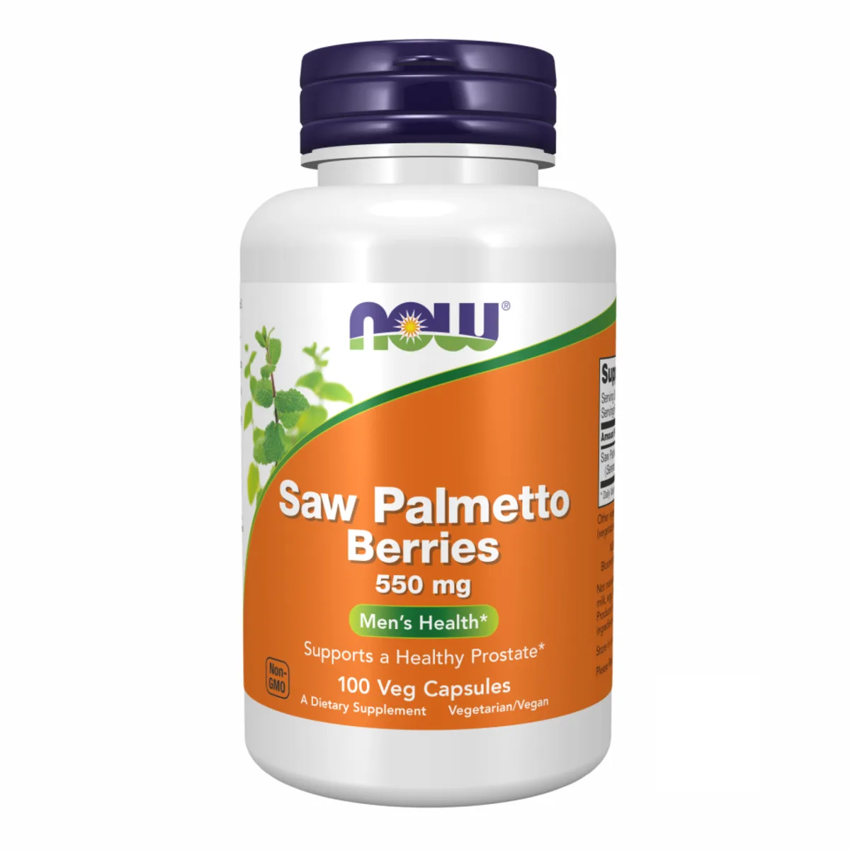 Saw Palmetto Berries NOW 550 мг 100 капсул для поддержки репродуктивной функции мужчин