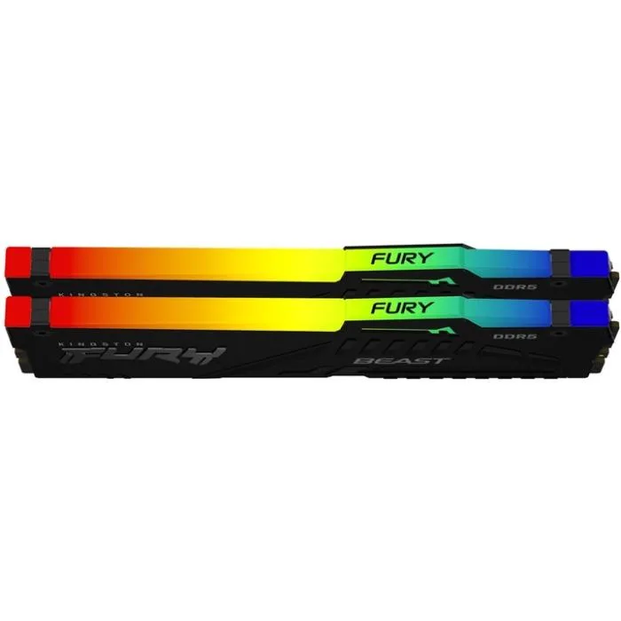 Пам'ять ПК Kingston DDR5 128GB KIT (64GBx2) 5600 FURY Beast RGB