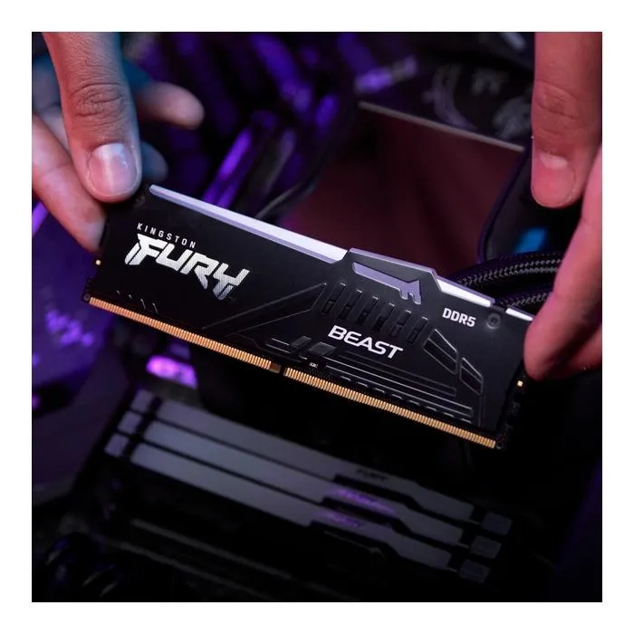 Пам'ять ПК Kingston DDR5 128GB KIT (64GBx2) 5600 FURY Beast RGB