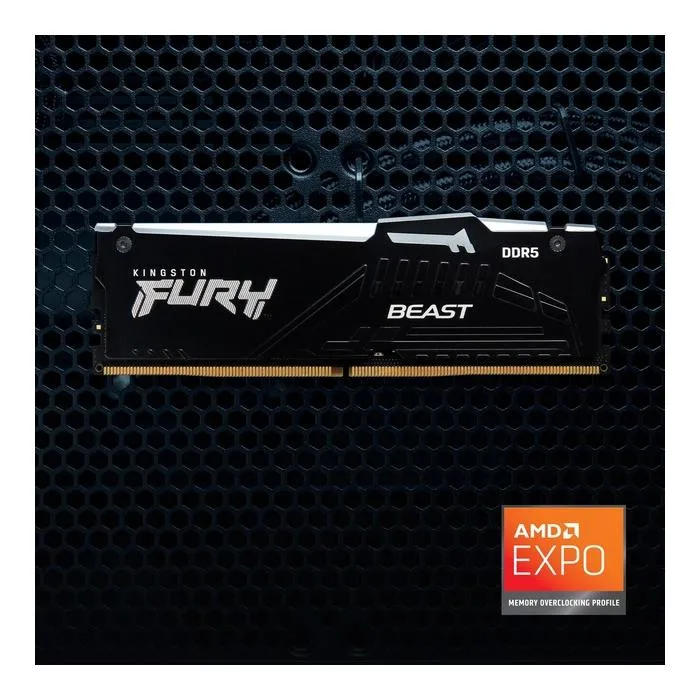 Пам'ять ПК Kingston DDR5 128GB KIT (64GBx2) 5600 FURY Beast RGB