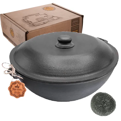 Казан узбецький WOK Maysternya чавун 8 л чорний