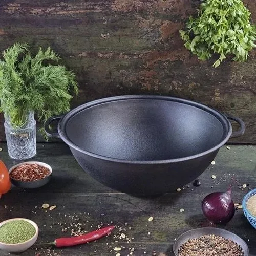 Казан узбецький WOK Maysternya чавун 8 л чорний