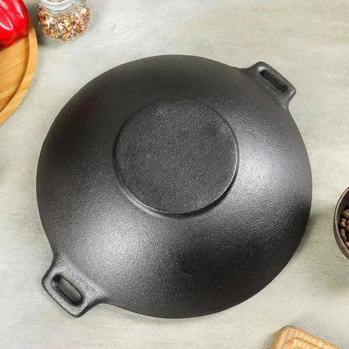 Казан узбецький WOK Maysternya чавун 8 л чорний