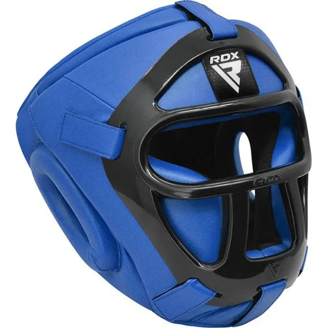Боксерський шолом RDX Inc PU-шкіра M Синій