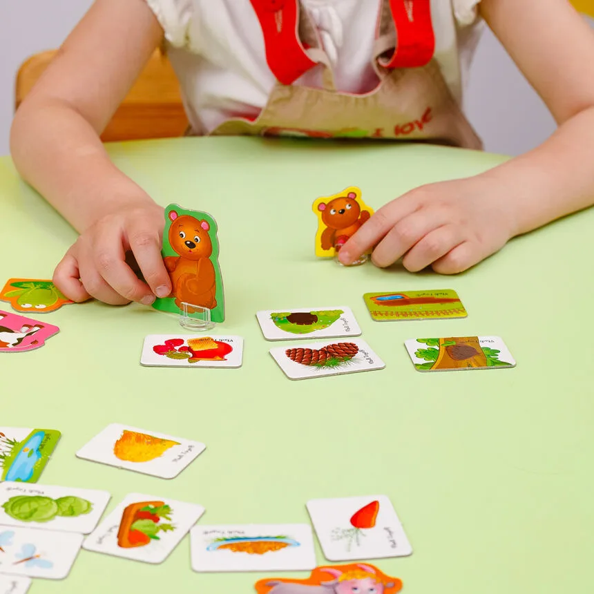 Настільна гра асоціації Vladi Toys картон 16 тварин 32 фішки мультіколор