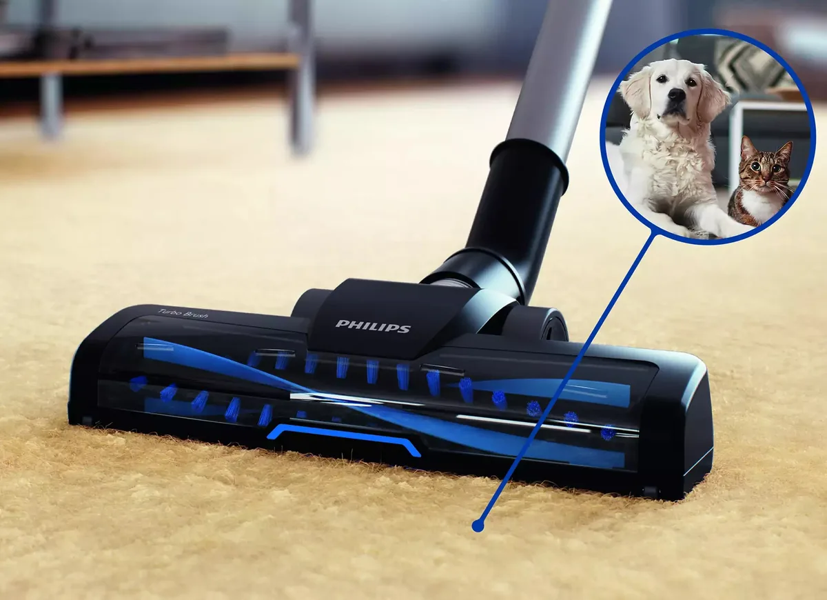 Пилосос Philips 5000 серії, контейнерний, 900 Вт, об'єм контейнера 1,5 л, фільтр HEPA, турбощітка, синій.